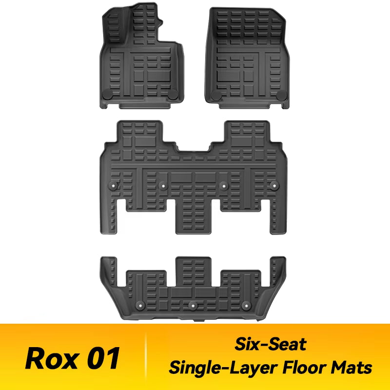 New for Rox 01 Polestones 6 Seats 2024 2025 Floor Mats Waterproof TPE Foot Mats Trunk Mats Pad Car Interior Accessories